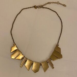 J. Crew Gold Geometric Necklace